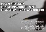 Declaraţia unică privind impozitul pe venit se va depune pana la 15 iulie 2018